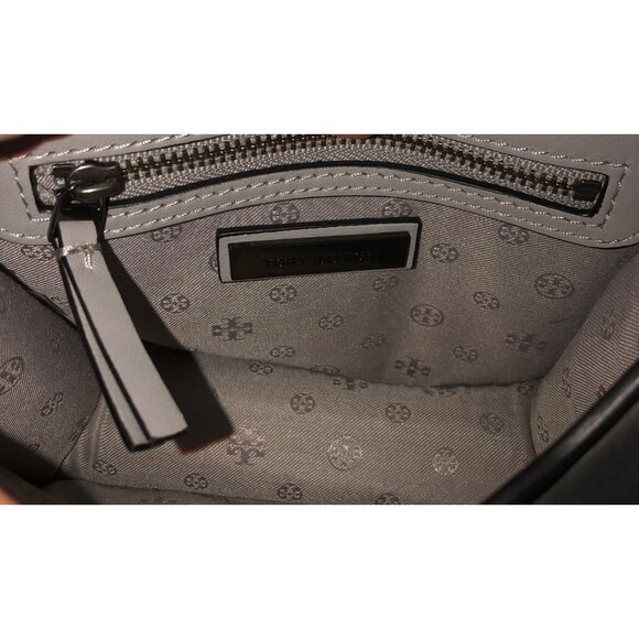 TORY BURCH Alexa Quilted Chain Shoulder Crossbody Bag Concrete Grey - Picture 11 of 12